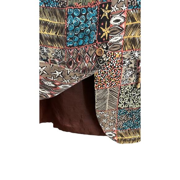 Vintage‎ 100% Silk Diane Gilman Patchwork Vest Size Small (S) - Picture 5 of 9